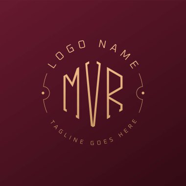 Luxury MVR Logo Design, Elegant Letter MVR Monogram Logo. Minimalist Polygon MVR Logo Design Template clipart