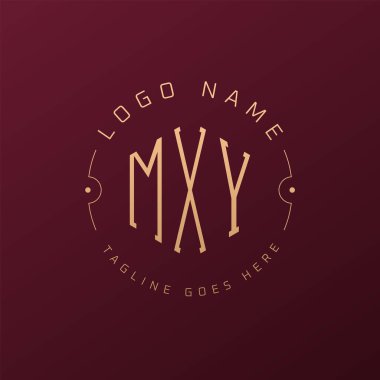 Lüks MXY Logo Tasarımı, Zarif Harf MXY Monogram Logosu. Minimalist Çokgen MXY Logo Tasarım Şablonu