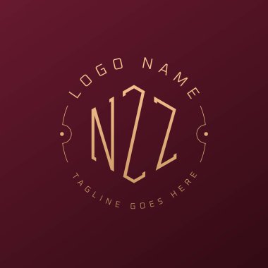 Lüks NZZ Logo Tasarımı, Zarif Harf NZZ Monogram Logosu. Minimalist Çokgen NZZ Logo Tasarım Şablonu