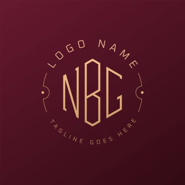 Luxury NBG Logo Design, Elegant Letter NBG Monogram Logo. Minimalist Polygon NBG Logo Design Template clipart