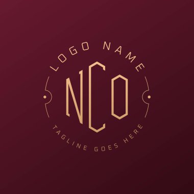 Luxury NCO Logo Design, Elegant Letter NCO Monogram Logo. Minimalist Polygon NCO Logo Design Template clipart