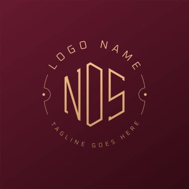 Lüks NDS Logo Tasarımı, Zarif Harf NDS Monogram Logosu. Minimalist Çokgen NDS Logo Tasarım Şablonu