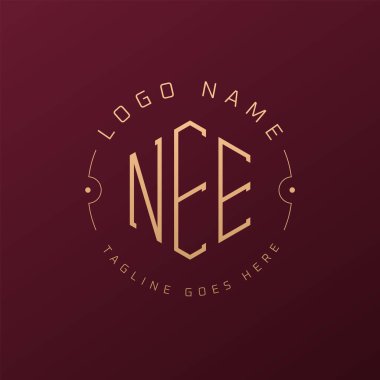 Luxury NEE Logo Design, Elegant Letter NEE Monogram Logo. Minimalist Polygon NEE Logo Design Template clipart