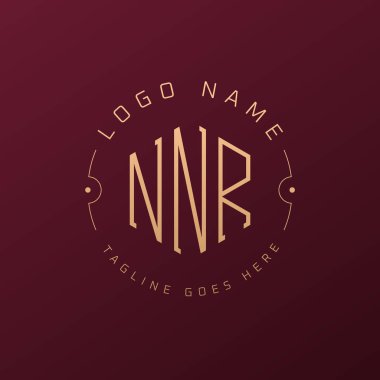 Luxury NNR Logo Design, Elegant Letter NNR Monogram Logo. Minimalist Polygon NNR Logo Design Template clipart