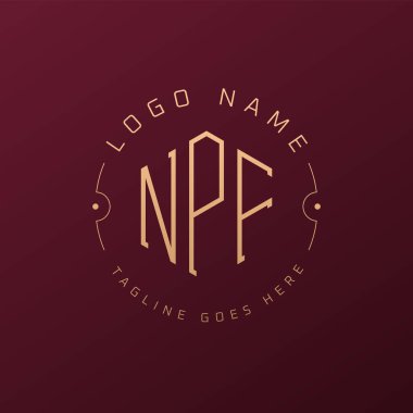 Luxury NPF Logo Design, Elegant Letter NPF Monogram Logo. Minimalist Polygon NPF Logo Design Template clipart