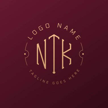 Luxury NTK Logo Design, Elegant Letter NTK Monogram Logo. Minimalist Polygon NTK Logo Design Template clipart