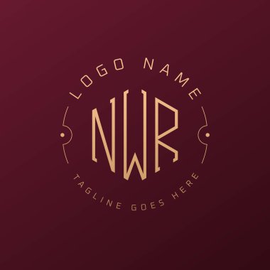 Luxury NWR Logo Design, Elegant Letter NWR Monogram Logo. Minimalist Polygon NWR Logo Design Template clipart