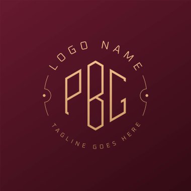 Lüks PBG Logo Tasarımı, Zarif Harf PBG Monogram Logosu. Minimalist Çokgen PBG Logo Tasarım Şablonu