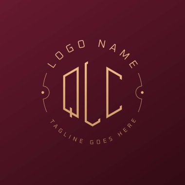 Lüks QLC Logo Tasarımı, Zarif Harf QLC Monogram Logosu. Minimalist Çokgen QLC Logo Tasarım Şablonu