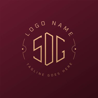 Lüks SDG Logo Tasarımı, Zarif Harf SDG Monogram Logosu. Minimalist Çokgen SDG Logo Tasarım Şablonu