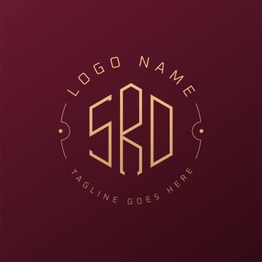 Lüks SRD Logo Tasarımı, Zarif Harf SRD Monogram Logosu. Minimalist Çokgen SRD Logo Tasarım Şablonu