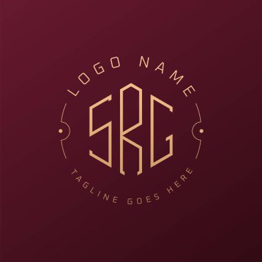 Luxury SRG Logo Design, Elegant Letter SRG Monogram Logo. Minimalist Polygon SRG Logo Design Template clipart