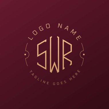 Luxury SWR Logo Design, Elegant Letter SWR Monogram Logo. Minimalist Polygon SWR Logo Design Template clipart