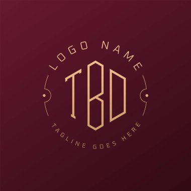 Lüks TBD Logo Tasarımı, Zarif Harf TBD Monogram Logosu. Minimalist Çokgen TBD Logo Tasarım Şablonu
