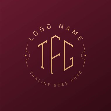 Luxury TFG Logo Design, Elegant Letter TFG Monogram Logo. Minimalist Polygon TFG Logo Design Template clipart