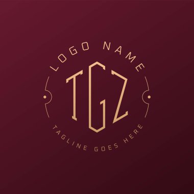 Luxury TGZ Logo Design, Elegant Letter TGZ Monogram Logo. Minimalist Polygon TGZ Logo Design Template clipart