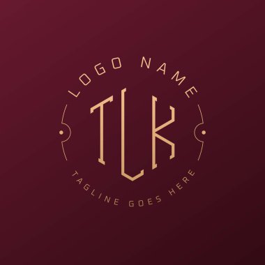 Lüks TLK Logo Tasarımı, Zarif Harf TLK Monogram Logosu. Minimalist Çokgen TLK Logo Tasarım Şablonu