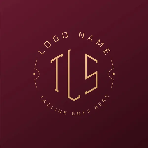 Lüks TLS Logo Tasarımı, Zarif Harf TLS Monogram Logosu. Minimalist Çokgen TLS Logo Tasarım Şablonu