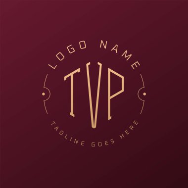 Luxury TVP Logo Design, Elegant Letter TVP Monogram Logo. Minimalist Polygon TVP Logo Design Template clipart