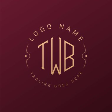 Luxury TWB Logo Design, Elegant Letter TWB Monogram Logo. Minimalist Polygon TWB Logo Design Template