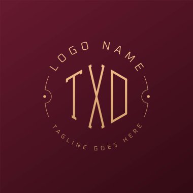 Luxury TXD Logo Design, Elegant Letter TXD Monogram Logo. Minimalist Polygon TXD Logo Design Template clipart