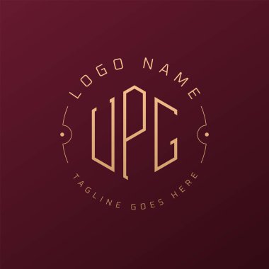 Luxury UPG Logo Design, Elegant Letter UPG Monogram Logo. Minimalist Polygon UPG Logo Design Template clipart