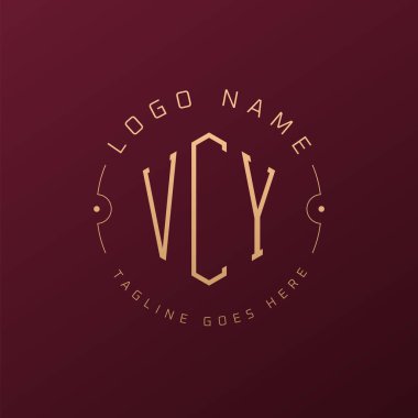 Luxury VCY Logo Design, Elegant Letter VCY Monogram Logo. Minimalist Polygon VCY Logo Design Template clipart