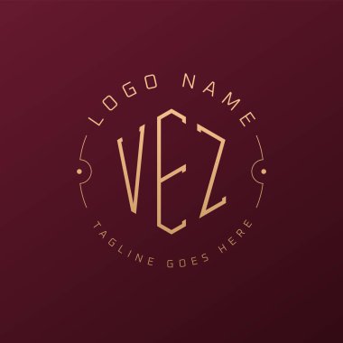 Luxury VEZ Logo Design, Elegant Letter VEZ Monogram Logo. Minimalist Polygon VEZ Logo Design Template clipart