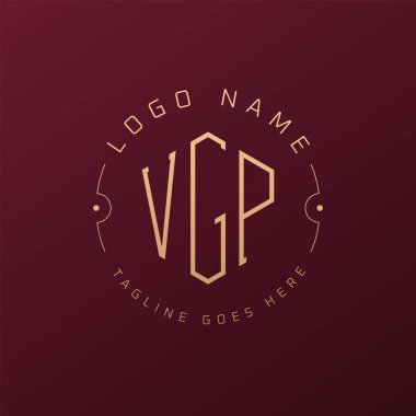 Luxury VGP Logo Design, Elegant Letter VGP Monogram Logo. Minimalist Polygon VGP Logo Design Template clipart