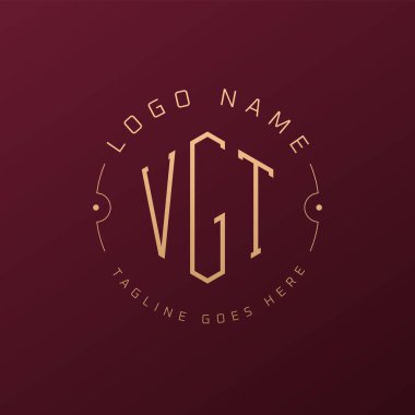 Lüks VGT Logo Tasarımı, Zarif Harf VGT Monogram Logosu. Minimalist Çokgen VGT Logo Tasarım Şablonu