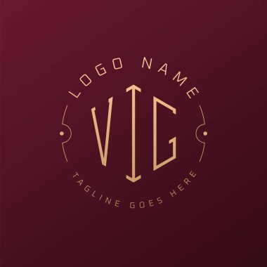 Lüks VİG Logo Tasarımı, Zarif VİG Monogram Logosu. Minimalist Çokgen VIG Logo Tasarım Şablonu