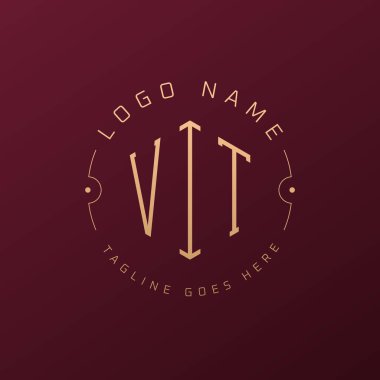 Lüks VIT Logo Tasarımı, Zarif VIT Monogram Logosu. Minimalist Çokgen VIT Logo Tasarım Şablonu