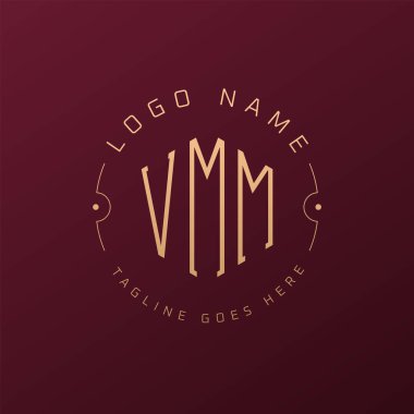 Luxury VMM Logo Design, Elegant Letter VMM Monogram Logo. Minimalist Polygon VMM Logo Design Template clipart