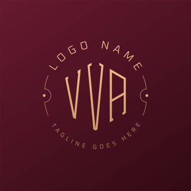 Lüks VVA Logo Tasarımı, Zarif VVVA Monogram Logosu. Minimalist Çokgen VVA Logo Tasarım Şablonu