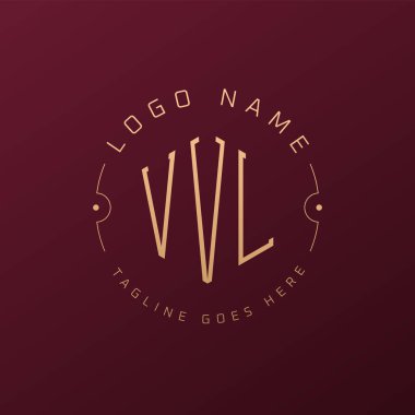 Lüks VVL Logo Tasarımı, Zarif Harf VVVL Monogram Logosu. Minimalist Çokgen VVL Logo Tasarım Şablonu