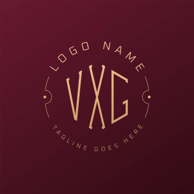 Lüks VXG Logo Tasarımı, Zarif Harf VXG Monogram Logosu. Minimalist Çokgen VXG Logo Tasarım Şablonu