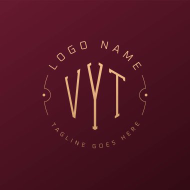 Lüks VYT Logo Tasarımı, Zarif Harf VYT Monogram Logosu. Minimalist Çokgen VYT Logo Tasarım Şablonu