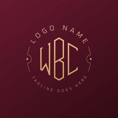 Lüks WBC Logo Tasarımı, Zarif Harf WBC Monogram Logosu. Minimalist Çokgen WBC Logo Tasarım Şablonu