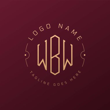 Lüks WBW Logo Tasarımı, Zarif Harf WBW Monogram Logosu. Minimalist Çokgen WBW Logo Tasarım Şablonu