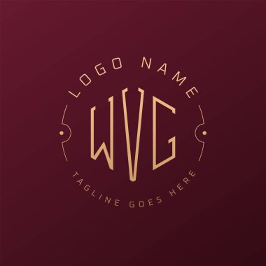 Lüks WVG Logo Tasarımı, Zarif Harf WVG Monogram Logosu. Minimalist Çokgen WVG Logo Tasarım Şablonu