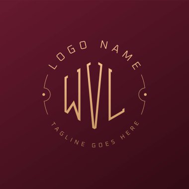 Lüks WVL Logo Tasarımı, Zarif Harf WVL Monogram Logosu. Minimalist Çokgen WVL Logo Tasarım Şablonu