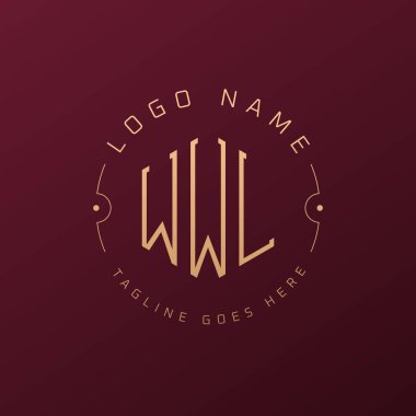 Lüks WWL Logo Tasarımı, Zarif Harf WWWL Monogram Logosu. Minimalist Çokgen WWL Logo Tasarım Şablonu