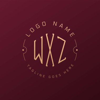 Lüks WXZ Logo Tasarımı, Zarif Harf WXZ Monogram Logosu. Minimalist Çokgen WXZ Logo Tasarım Şablonu