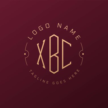 Lüks XBC Logo Tasarımı, Zarif Harf XBC Monogram Logosu. Minimalist Çokgen XBC Logo Tasarım Şablonu