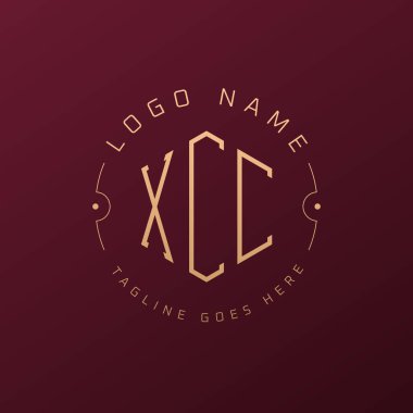 Lüks XCC Logo Tasarımı, Zarif Harf XCC Monogram Logosu. Minimalist Çokgen XCC Logo Tasarım Şablonu