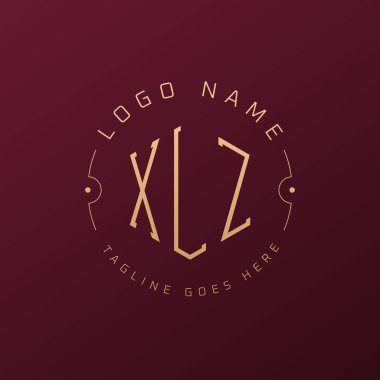 Lüks XLZ Logo Tasarımı, Zarif Harf XLZ Monogram Logosu. Minimalist Çokgen XLZ Logo Tasarım Şablonu