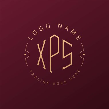 Lüks XPS Logo Tasarımı, Zarif Harf XPS Monogram Logosu. Minimalist Çokgen XPS Logo Tasarım Şablonu