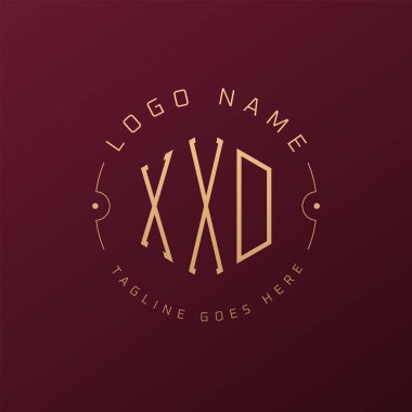 Lüks XXD Logo Tasarımı, Zarif Harf XXXD Monogram Logosu. Minimalist Çokgen XXD Logo Tasarım Şablonu