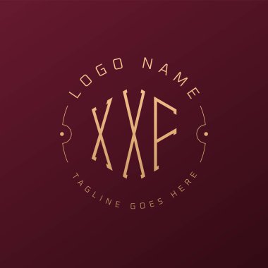 Lüks XXF Logo Tasarımı, Zarif Harf XXXF Monogram Logosu. Minimalist Çokgen XXF Logo Tasarım Şablonu