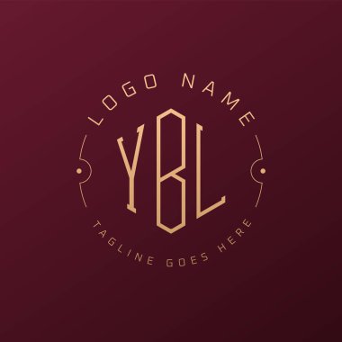 Luxury YBL Logo Design, Elegant Letter YBL Monogram Logo. Minimalist Polygon YBL Logo Design Template clipart